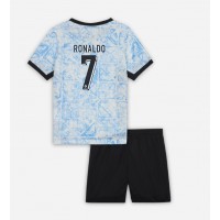 Portugal Cristiano Ronaldo #7 Fußballbekleidung Auswärtstrikot Kinder EM 2024 Kurzarm (+ kurze hosen)